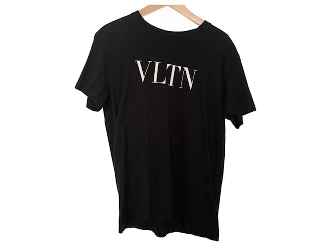 T-shirt Valentino unisexe Coton Noir Blanc  ref.1130074