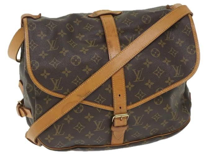 Louis Vuitton Monogram Saumur 35 Shoulder Bag M42254 LV Auth ar10571b Cloth  ref.1130166