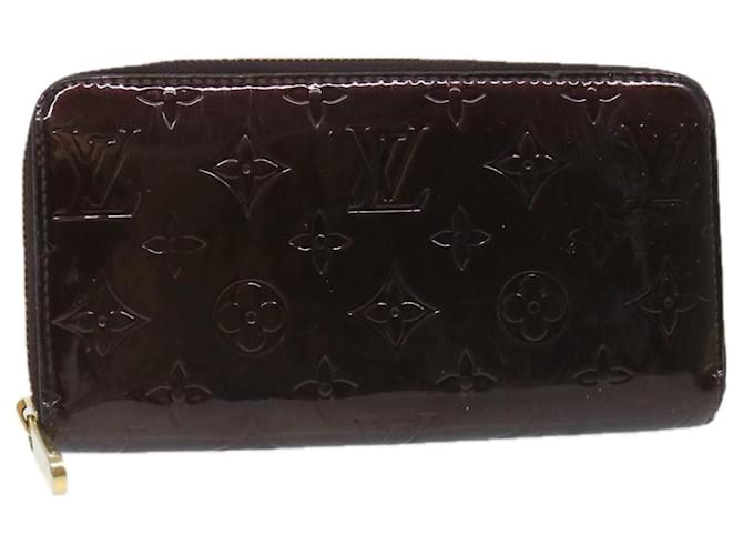 LOUIS VUITTON Monogram Vernis Zippy Wallet Wallet Amarante M93522 LV Auth ti1300 Patent leather  ref.1130199