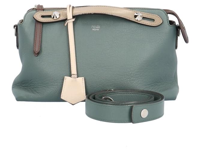 Fendi By The Way Green Leather  ref.1130293