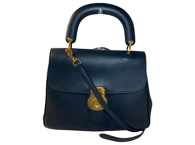 BURBERRY Navy blue Leather  ref.1130434