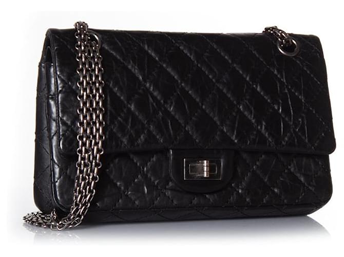 Chanel, Small 2.55 REISSUE FLAP BAG Black Leather  ref.1130571