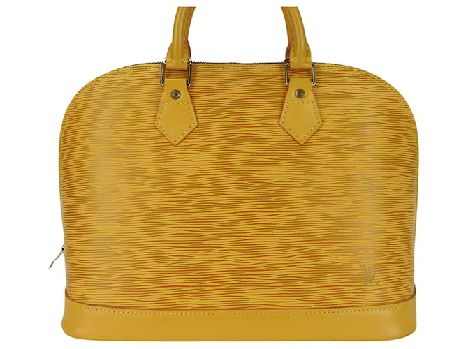 Louis Vuitton Alma Amarelo Couro  ref.1130663