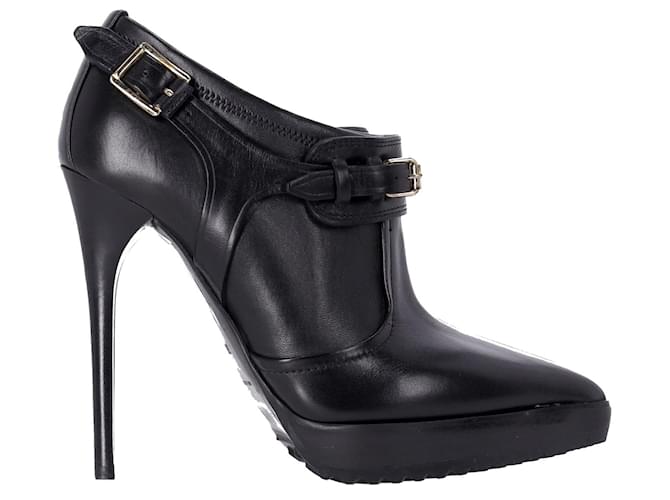 Burberry Moto Ankle Booties in Black Leather  ref.1130791