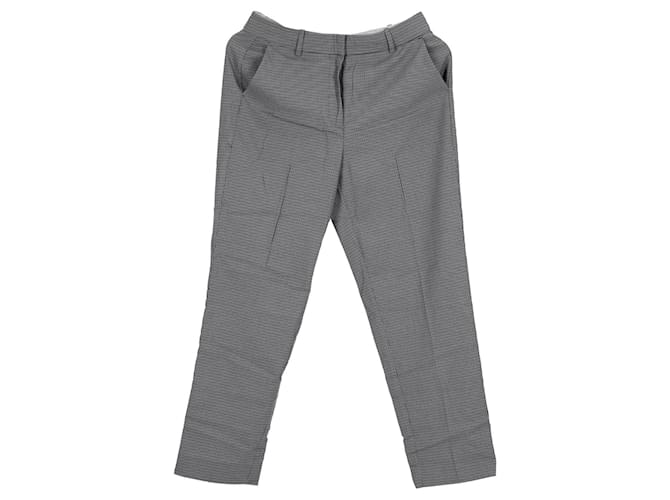 Tommy Hilfiger Womens Check Slim Fit Ankle Length Trousers Grey Polyester  ref.1130795