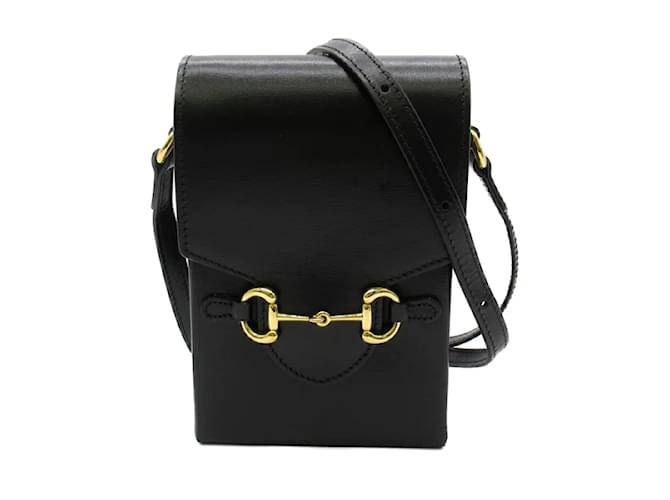 Gucci Leather Horsebit 1955 Mini bag 625615 Black  ref.1130839