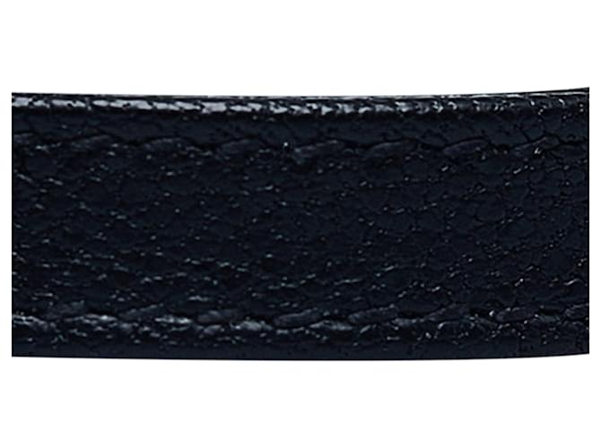 Bracelet G doublé noir Gucci Cuir Veau façon poulain  ref.1130914