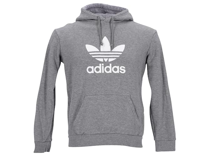 Autre Marque Adidas Logo Hoodie in Grey Cotton  ref.1131205
