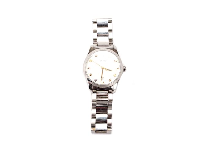 Gucci Quartz Timeless Wrist Watch Silvery Steel Metal  ref.1131216