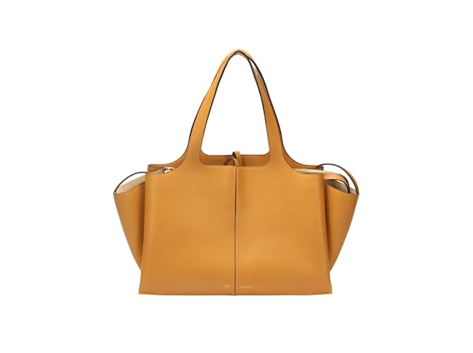 Céline Medium Trifold Handbag Brown Leather Pony-style calfskin  ref.1131222