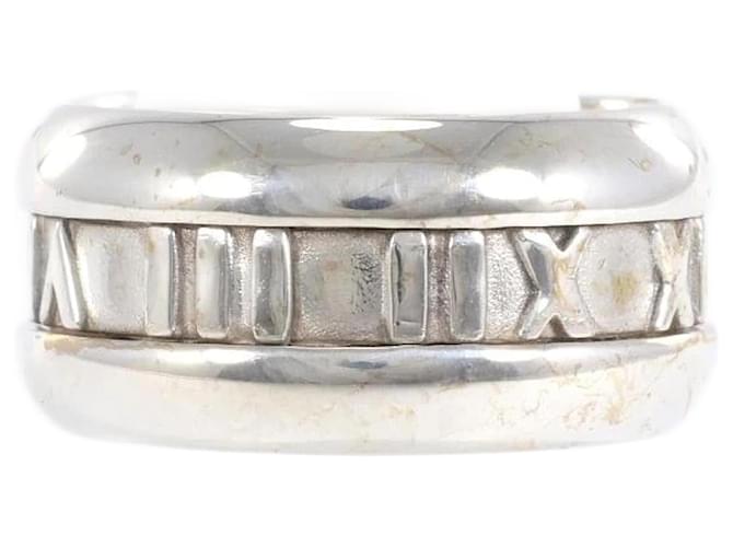 Tiffany & Co Silver Atlas Ring Silvery Metal  ref.1131225