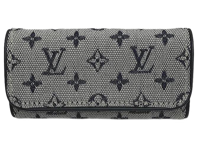 Louis Vuitton Porta-chaves Monograma Mini Lin Multicles M92425 Azul Lona  ref.1131229