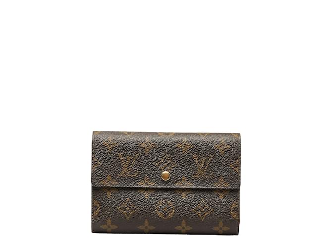Louis Vuitton Monogram Porte Tresor Etui Papier Wallet M61202 Brown Cloth  ref.1131279
