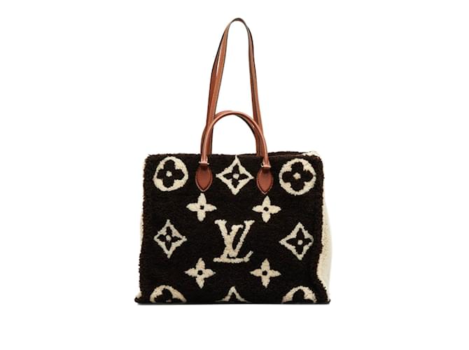 Louis Vuitton Monogram Teddy OnTheGo GM Canvas Tote Bag M55420 in Excellent condition Brown Cloth  ref.1131287