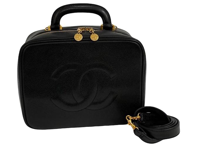 Chanel Vanity Black Leather  ref.1131429