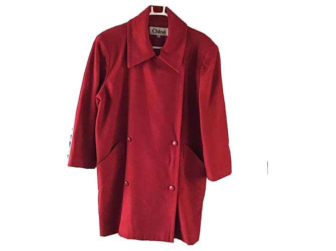 Chloé Coats, Outerwear Red Wool  ref.1131506