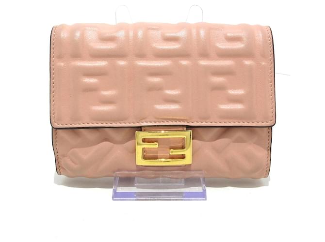 Fendi Zucca Pink Leather  ref.1131661