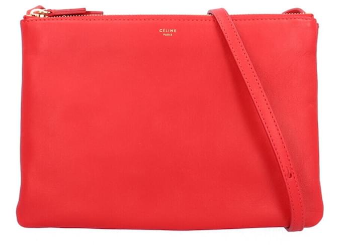 Céline Trio Red Leather  ref.1131682