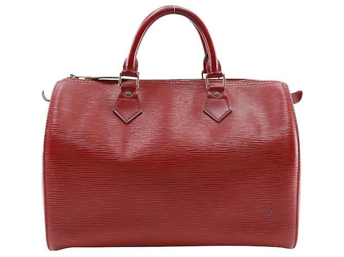 Louis Vuitton Speedy 30 Red Leather  ref.1131693
