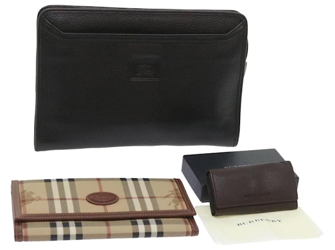 Leather wallet Burberry Brown in Leather - 41001318