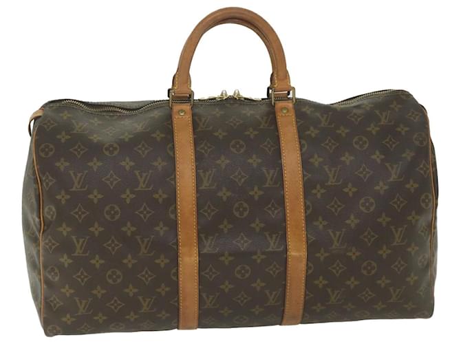 Louis Vuitton Monogram Keepall 50 Boston Bag M41426 LV Auth 58903 Cloth  ref.1131756