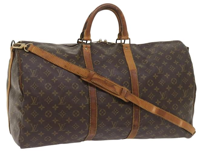 Louis Vuitton Monogram Keepall Bandouliere 55 Boston Bag M41414 LV Auth 59207 Cloth  ref.1131759