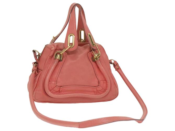 Chloé Chloe Paraty Shoulder Bag Leather 2way Orange Auth bs9685  ref.1131764