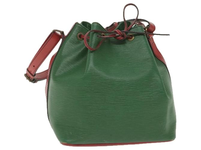 LOUIS VUITTON Epi Petit Noe Shoulder Bag Bicolor Green Red M44147 Auth bs10104 Leather  ref.1131836