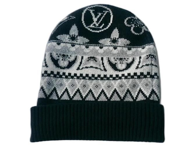 LOUIS VUITTON Winter Hat new TU Black Cashmere Wool  ref.1131883