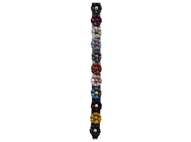 Fendi Cove Leather Handle with Multicolored Flowers Multiple colors