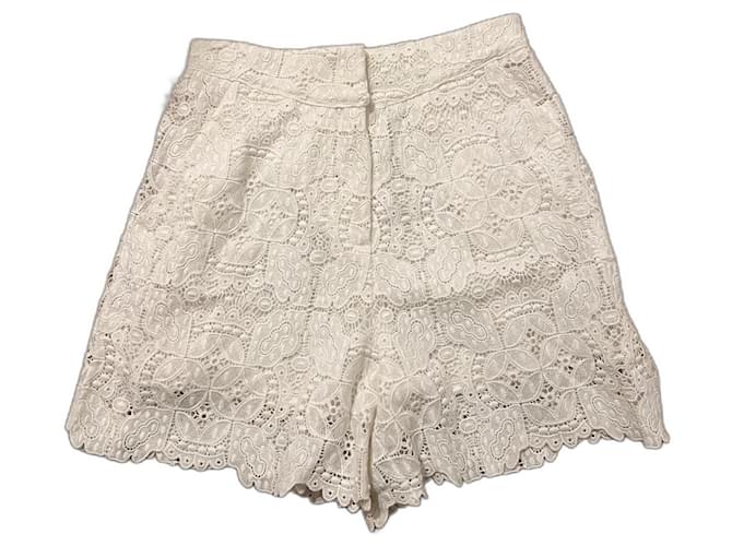 Maje Shorts Cream Polyester  ref.1132034
