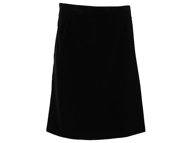 Alexander McQueen A-Line Skirt in Black Cotton  ref.1132047