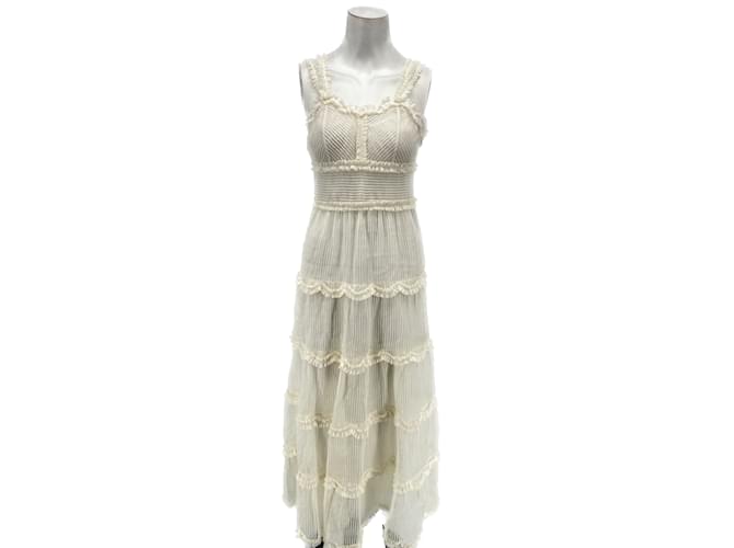 FENDI  Dresses T.it 38 silk White  ref.1132176