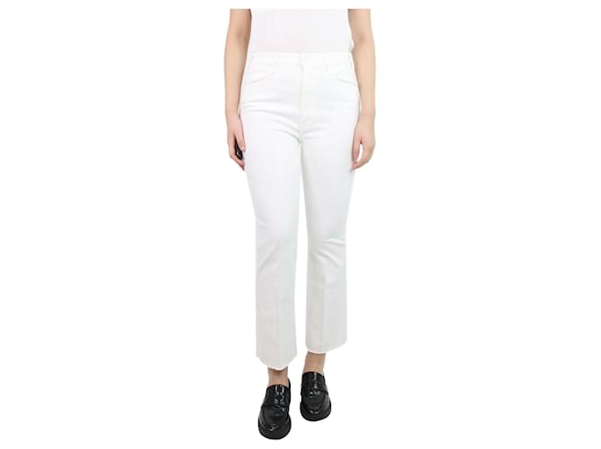 Mother White frayed jeans - size UK 12 Cotton  ref.1132210