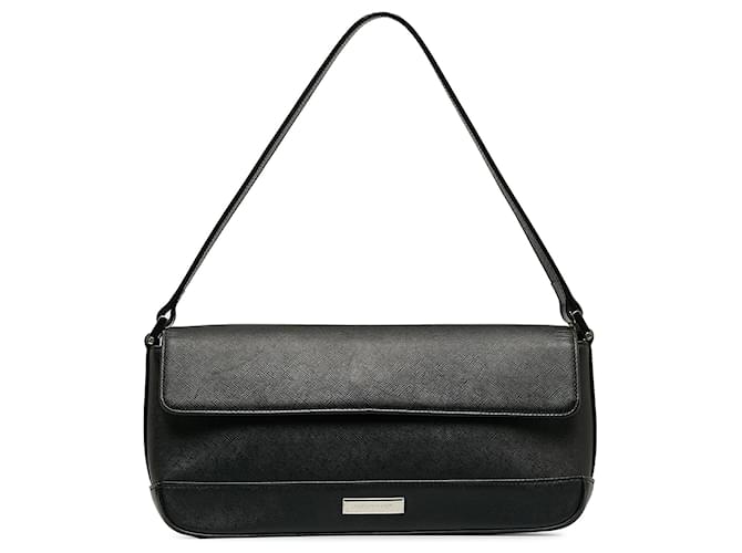 Burberry Black Leather Shoulder Bag Pony-style calfskin  ref.1132222