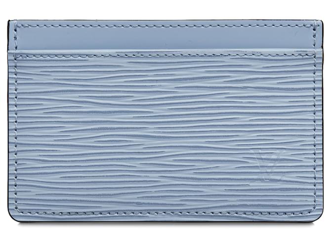 Porte-cartes Epi bleu Louis Vuitton Cuir Bleu clair  ref.1132232