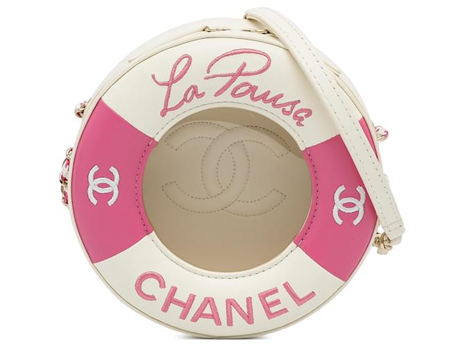 Chanel White La Pausa Crossbody Bag Leather  ref.1132268