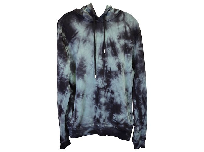 dries van noten Green Tie dye hoodie