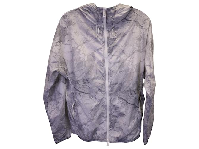 Theory Joakim Marble-Print Jacket In Gray Nylon Grey  ref.1132296