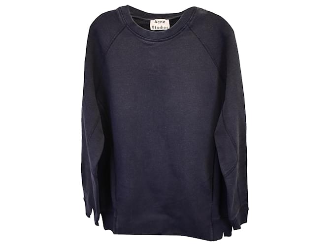 Acne Studios Crewneck Sweatshirt in Black Cotton  ref.1132301