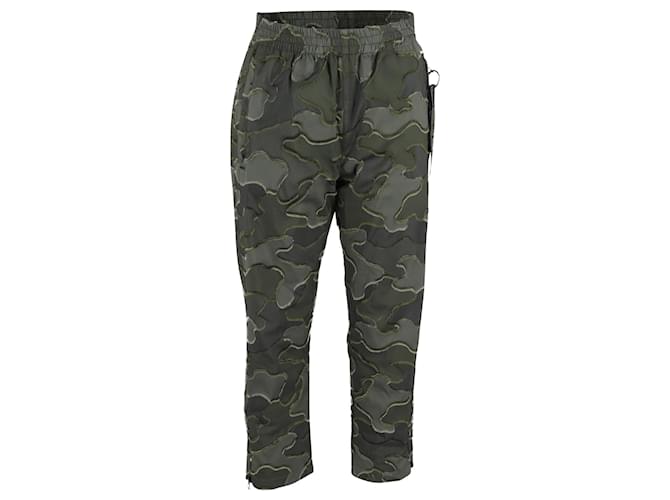Dior Camouflage Elastic-Waist Trousers in Green Polyester  ref.1132307