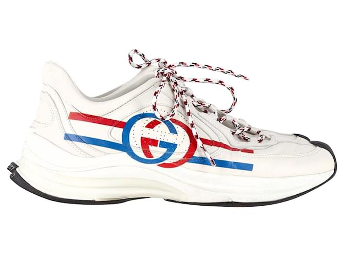 Gucci Run Sneakers in White Leather  ref.1132322