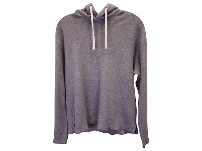 Theory Knit Hoodie in Grey Cotton  ref.1132323