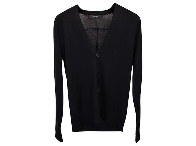 Geknöpfter Cardigan von Givenchy aus schwarzer Wolle  ref.1132335