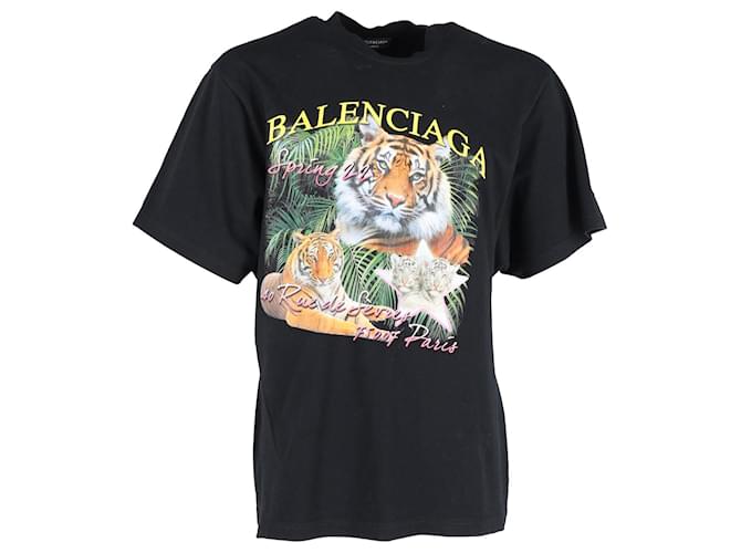 T-shirt Balenciaga Year Of The Upper Print in cotone nero  ref.1132341