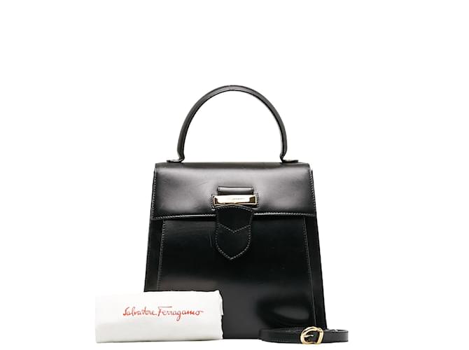 Salvatore Ferragamo Leather Handbag BR-21 2638 Black  ref.1132362