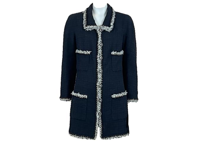 Chanel 9K$ Neue Tweed-Jacke mit metallischem Kettenbesatz Mehrfarben  ref.1132401