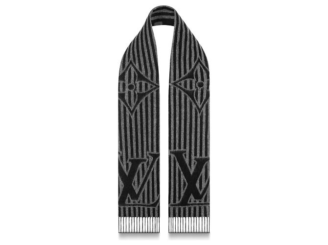Louis Vuitton Écharpe graphique LV neuve Gris anthracite