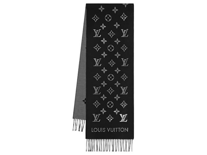 Louis Vuitton LV All About MNG Écharpe noir Laine  ref.1132659