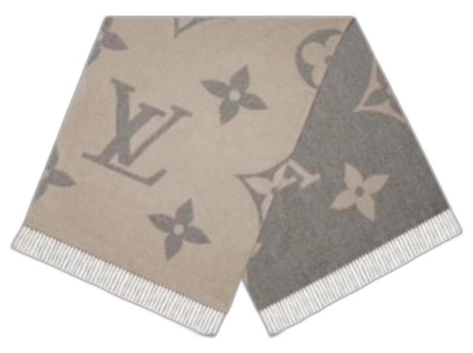 Louis Vuitton Sciarpa gigante LV MNG nuova Grigio